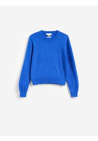 Reserved - Sweter z wełny merino - niebieski. Kolor: niebieski. Materiał: wełna #1