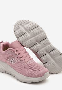 Born2be - Różowe Buty Sportowe Sneakersy z Siateczki z Aplikacją na Grubej Podeszwie Sonoriela. Okazja: na co dzień. Kolor: różowy. Materiał: materiał. Wzór: aplikacja. Sezon: lato, wiosna #4