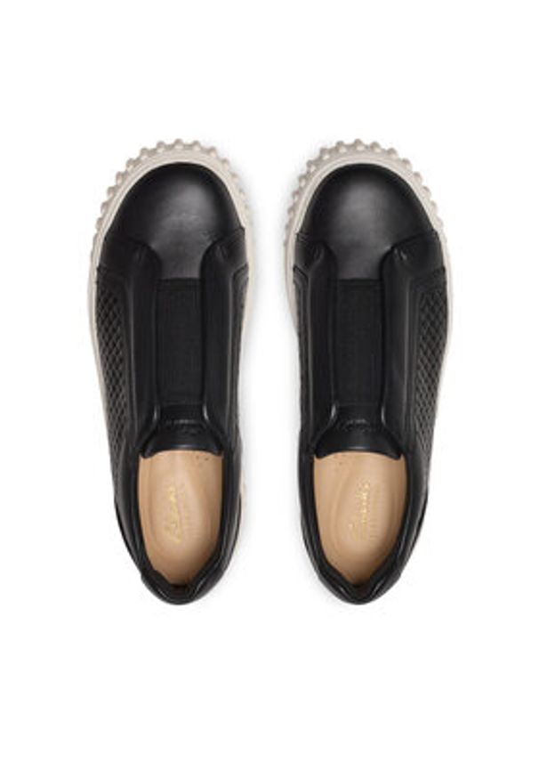 Clarks Sneakersy Mayhill Bay 26181205 Czarny. Kolor: czarny. Materiał: skóra
