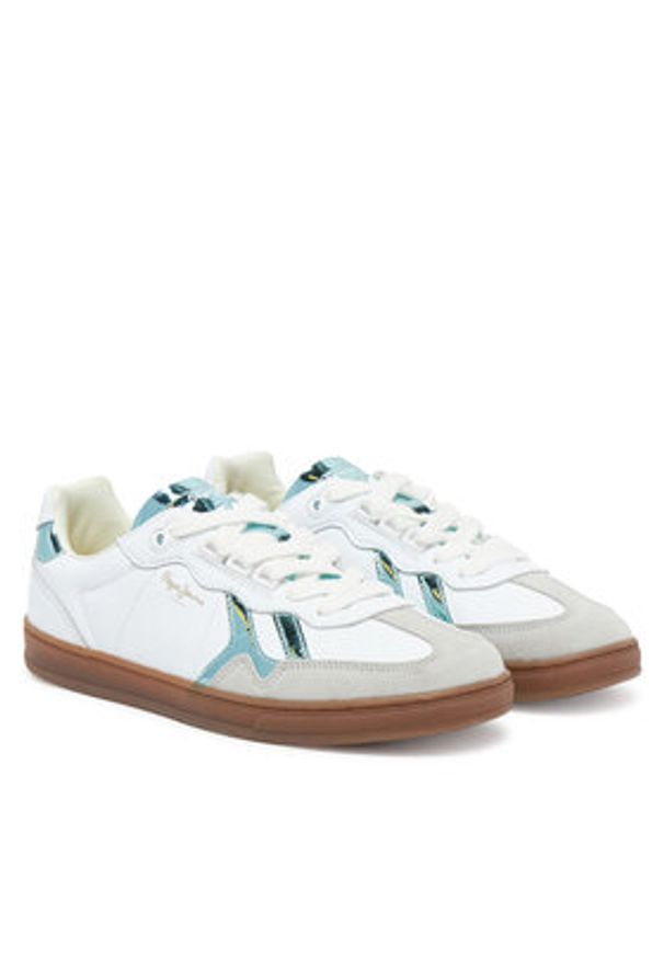 Pepe Jeans Sneakersy Ball Rise W PLS00037 Biały. Kolor: biały. Materiał: skóra