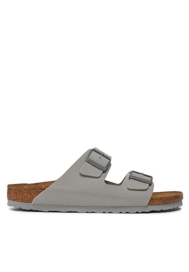 Birkenstock Klapki Arizona 1027696 Szary. Kolor: szary. Materiał: skóra