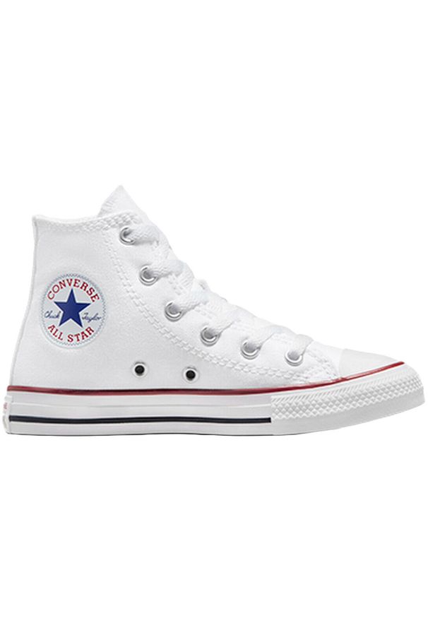 Trampki Converse Chuck Taylor All Star Hi, Dzieci. Okazja: na co dzień. Kolor: biały. Materiał: materiał. Model: Converse All Star