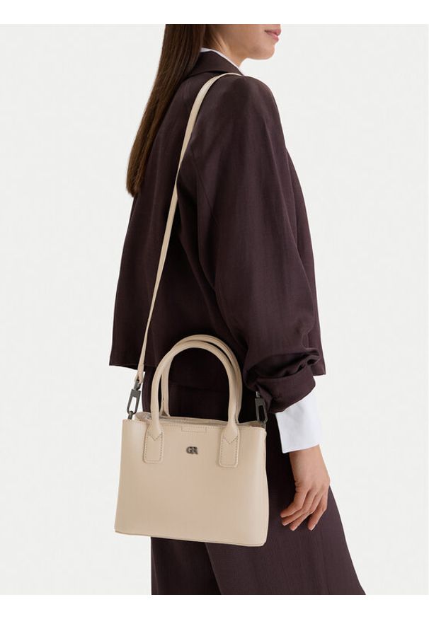 Gino Rossi - GINO ROSSI Torebka C-KY186 Beżowy. Kolor: beżowy