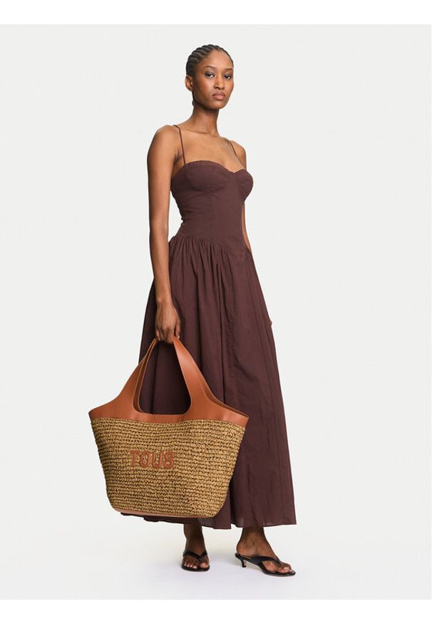 Tous - TOUS Torebka Lirio Rafia 2002205243 Brązowy. Kolor: brązowy
