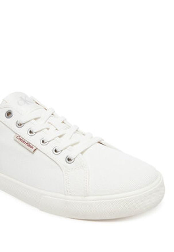 Calvin Klein Jeans Tenisówki Ess Vulc Low Mg Cv YM0YM01301 Biały. Kolor: biały. Materiał: materiał