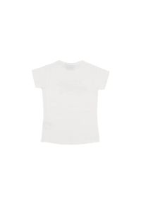 LEONE 1947 APPAREL - Dziewczęcy t-shirt z krótkim rękawem Handwriting Dream. Kolor: biały. Długość rękawa: krótki rękaw. Długość: krótkie. Sport: joga i pilates