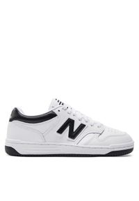 New Balance Sneakersy BB480LBK Biały. Kolor: biały. Materiał: skóra