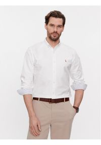 Polo Ralph Lauren Koszula 710767441007 Biały Slim Fit. Typ kołnierza: polo. Kolor: biały. Materiał: bawełna #1