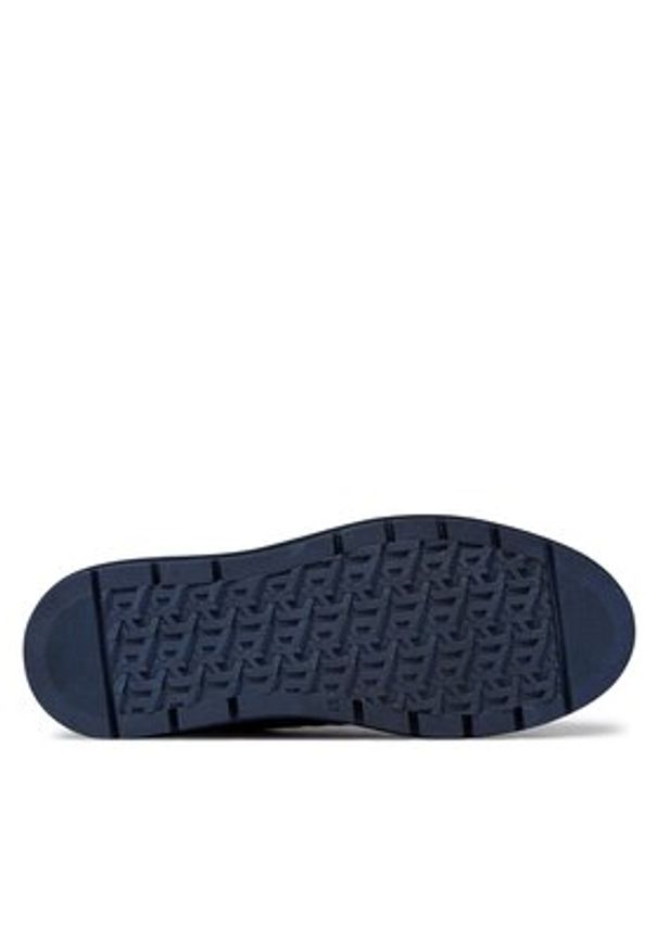 TOMMY HILFIGER - Tommy Hilfiger Śniegowce Tommy Monogram Snowboot FW0FW07637 Niebieski. Kolor: niebieski. Materiał: zamsz, skóra