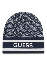 Czapka Guess. Kolor: niebieski