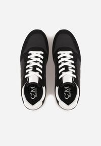 Born2be - Czarne Buty Sportowe Sneakersy z Pikowanymi Przeszyciami Nelis. Okazja: na spacer, na co dzień. Kolor: czarny. Materiał: jeans, dresówka. Szerokość cholewki: normalna. Sport: fitness, turystyka piesza #3