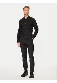 Hugo - HUGO Koszula Ermetal 50534281 Czarny Slim Fit. Kolor: czarny. Materiał: bawełna #5