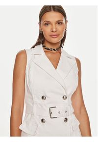 Guess Sukienka koktajlowa W4YK92 D5EZ0 Biały Slim Fit. Kolor: biały. Materiał: bawełna. Styl: wizytowy #3