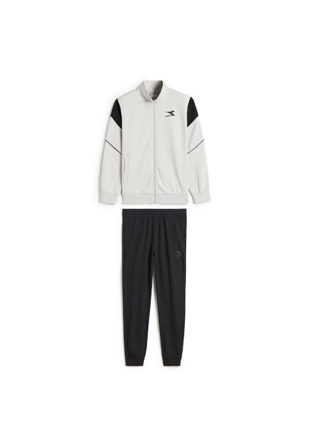 Diadora - Zestaw dresowy męski DIADORA TRACKSUIT FZ CORE. Kolor: biały. Materiał: dresówka