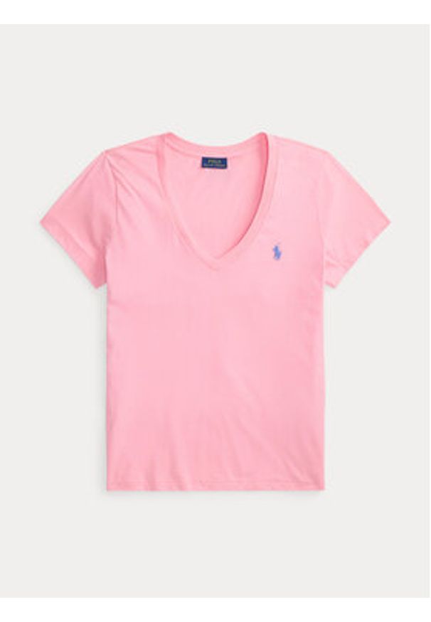 Polo Ralph Lauren T-Shirt 211902403010 Różowy Regular Fit. Typ kołnierza: polo. Kolor: różowy. Materiał: bawełna