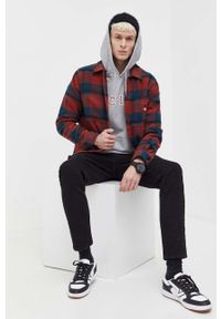 Dickies bluza bawełniana męska kolor szary z kapturem z nadrukiem. Typ kołnierza: kaptur. Kolor: szary. Materiał: bawełna. Wzór: nadruk #2