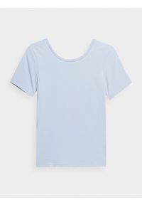 outhorn - Koszulka treningowa szybkoschnąca damska Outhorn - niebieska. Kolor: niebieski. Materiał: tkanina. Wzór: gładki. Sport: fitness