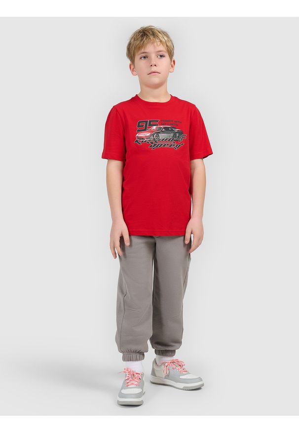 4f - 4F Spodnie dresowe joggery chłopięce - szare 146 (10-11 lat). Okazja: na co dzień, na spacer, na uczelnię. Kolor: szary. Materiał: dresówka. Długość: długie. Sezon: lato. Styl: casual