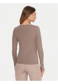 Guess Bluzka O5RI00 KBBU1 Beżowy Regular Fit. Kolor: beżowy. Materiał: bawełna