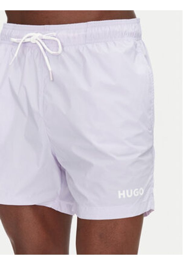 Hugo - HUGO Szorty kąpielowe Haiti 50469312 Fioletowy Regular Fit. Kolor: fioletowy. Materiał: syntetyk