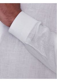 Calvin Klein Koszula K10K109511 Biały Slim Fit. Kolor: biały. Materiał: len #5