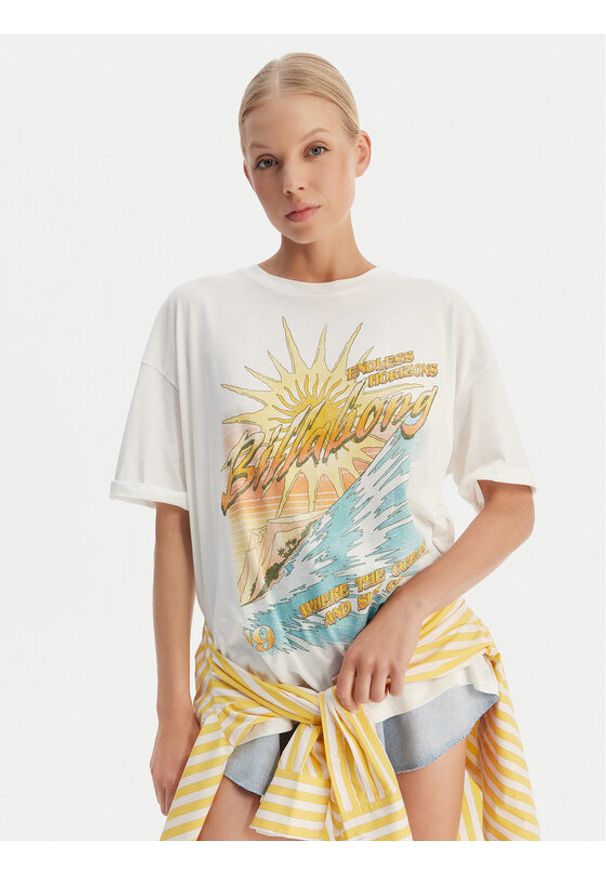 Billabong Bluzka Ana Aguila EBJZT00490 Beżowy Regular Fit. Kolor: beżowy. Materiał: bawełna