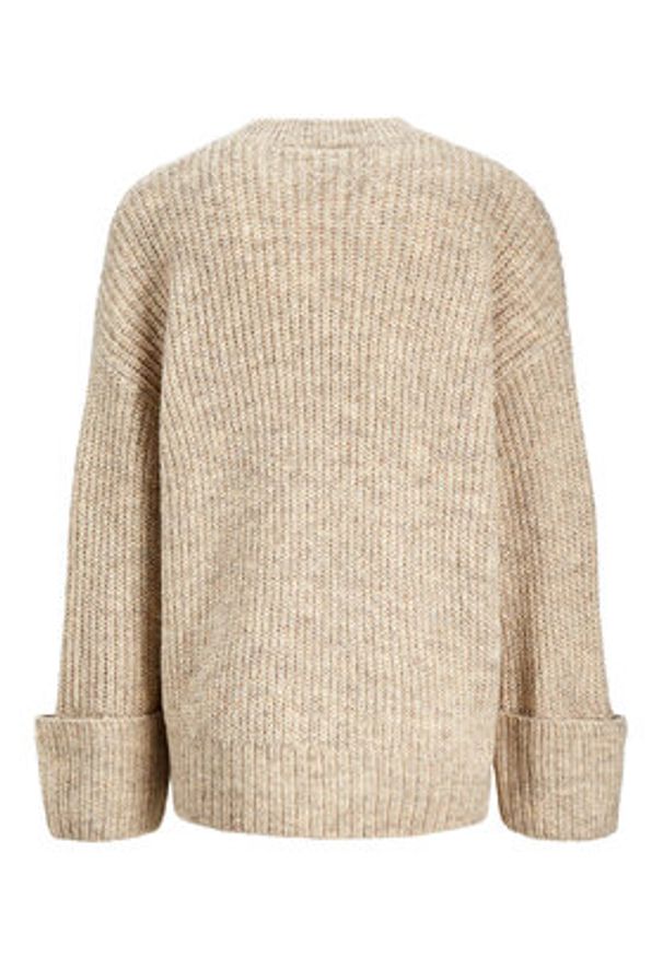 JJXX Sweter 12245453 Beżowy Relaxed Fit. Kolor: beżowy. Materiał: syntetyk