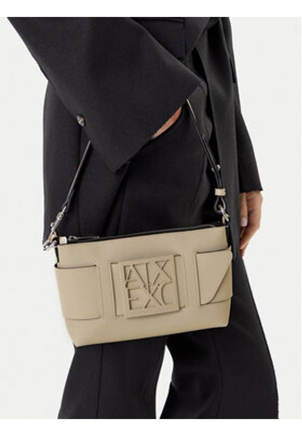 Armani Exchange Torebka 942907 0A874 U1092 Beżowy. Kolor: beżowy. Materiał: skórzane