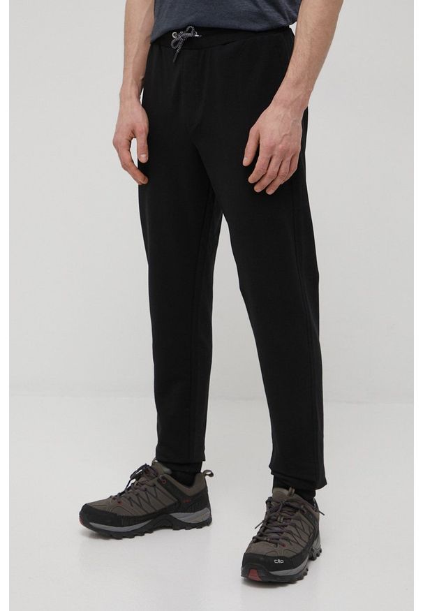 CMP spodnie męskie kolor czarny gładkie. Kolor: czarny. Materiał: materiał, włókno. Wzór: gładki