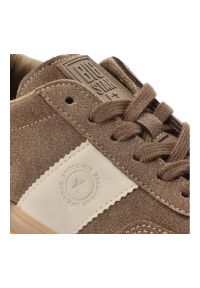 Big-Star - Sneakersy damskie Big Star, cholewka ze skóry ekologicznej z kontrastową wstawką klasyczne sznurowanie na płaskiej podeszwie, brązowe, TT274116. Okazja: na co dzień. Zapięcie: sznurówki. Kolor: brązowy. Materiał: skóra ekologiczna. Szerokość cholewki: normalna. Obcas: na płaskiej podeszwie. Styl: klasyczny #2