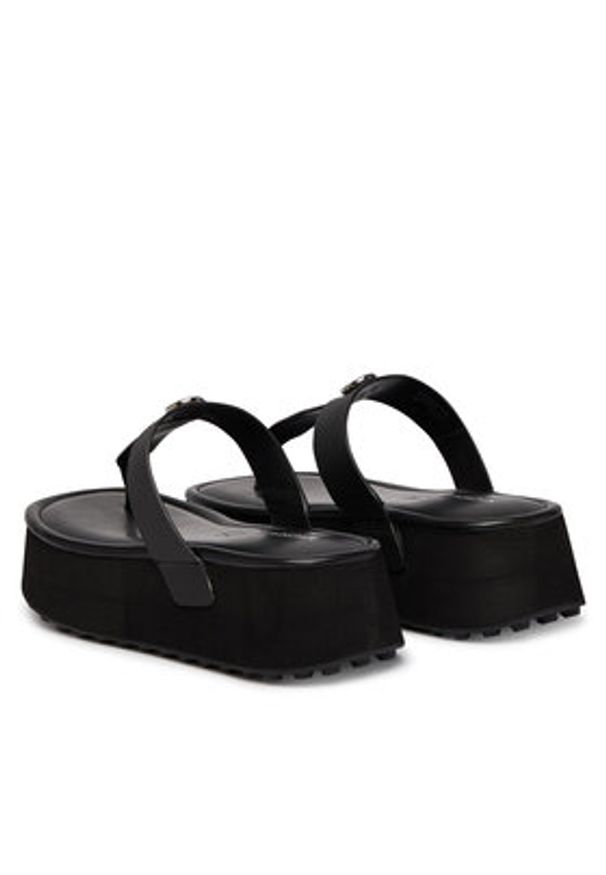 MICHAEL Michael Kors Japonki Koya Flip Flap 40S6KOFA1L Czarny. Kolor: czarny. Materiał: skóra