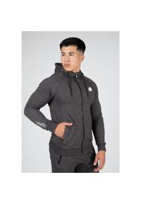 GORILLA WEAR - Bluza fitness męska Gorilla Wear Payette Zipped Hoodie rozpinana z kapturem. Typ kołnierza: kaptur. Kolor: szary. Sport: fitness #1