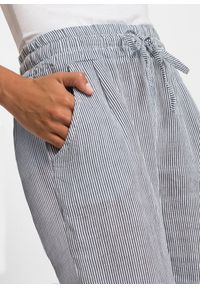 bonprix - Spodnie lniane. Kolor: niebieski. Materiał: lyocell, len. Sezon: lato #3