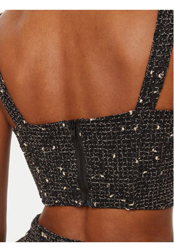 BARDOT - Bardot Top Corset 56865TB3 Czarny Slim Fit. Kolor: czarny. Materiał: syntetyk, bawełna