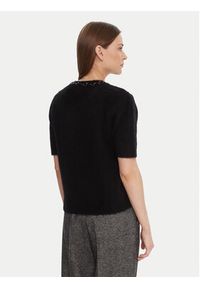 KAOS Sweter RI1NT071 Czarny Regular Fit. Kolor: czarny. Materiał: syntetyk #5