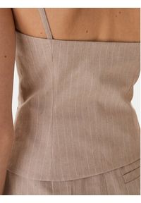 Hugo - HUGO Top Copale 50560007 Beżowy Slim Fit. Kolor: beżowy. Materiał: bawełna #5