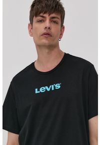 Levi's® - Levi's T-shirt męski kolor czarny z nadrukiem. Okazja: na spotkanie biznesowe, na co dzień. Kolor: czarny. Materiał: dzianina. Wzór: nadruk. Styl: biznesowy, casual #2