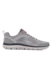 skechers - Buty do chodzenia męskie Skechers Summits Brisbane. Zapięcie: sznurówki. Kolor: szary. Materiał: tkanina. Szerokość cholewki: normalna. Sport: turystyka piesza
