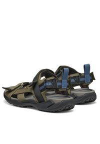 Geox Sandały U Terreno + Grip U4550B 011EK C3009 Khaki. Kolor: brązowy. Materiał: skóra