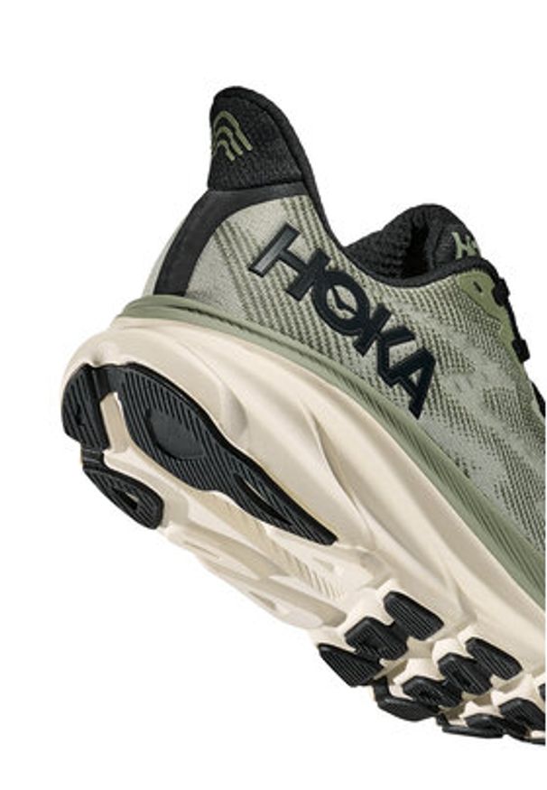 HOKA - Hoka Buty do biegania Clifton 9 1127895 Khaki. Kolor: brązowy. Materiał: materiał