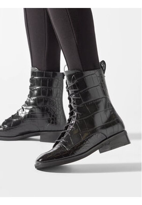 BALAGAN - Balagan Trzewiki Tzava Czarny. Kolor: czarny. Materiał: lakier, skóra