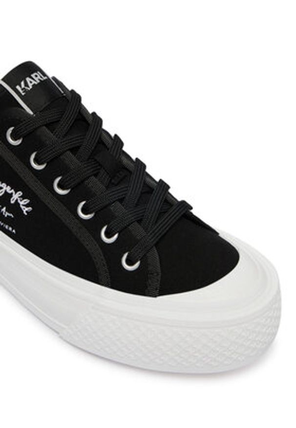 Karl Lagerfeld - KARL LAGERFELD Trampki Kampus Max V KL60516 Czarny. Kolor: czarny. Materiał: materiał
