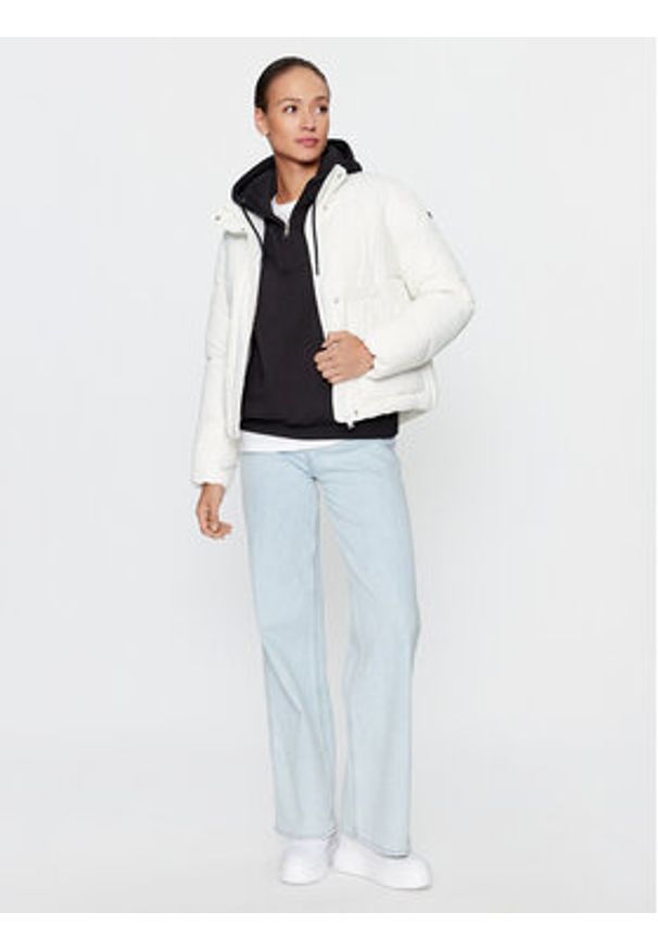Champion Kurtka przejściowa Jacket 116922 Écru Custom Fit. Materiał: syntetyk