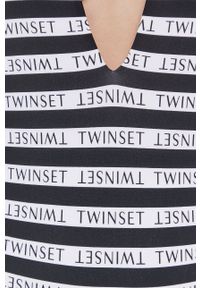 TwinSet - Twinset Strój kąpielowy kolor czarny miękka miseczka. Kolor: czarny. Materiał: dzianina #4