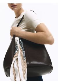 Reserved - Torebka shopper - ciemnobrązowy. Kolor: brązowy. Materiał: skórzane #1