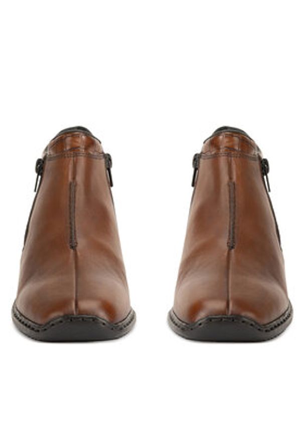 Rieker Półbuty L3882-24 Brązowy. Kolor: brązowy. Materiał: skóra