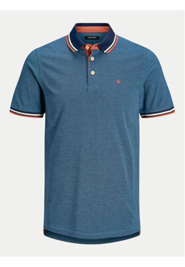 Jack & Jones Polo Paulos 12136668 Niebieski Slim Fit. Typ kołnierza: polo. Kolor: niebieski. Materiał: bawełna