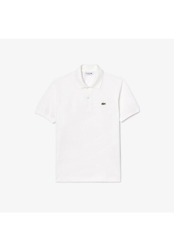 Lacoste Model Short Sleeved Ribbed Collar Kolor Biały. Typ kołnierza: polo. Kolor: biały. Materiał: tkanina