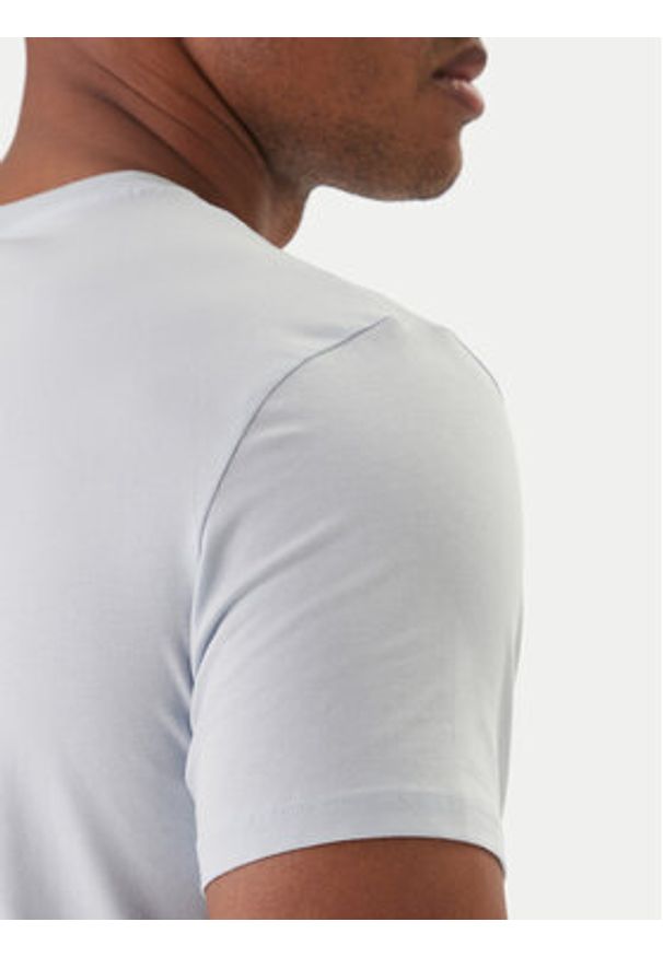 Calvin Klein T-Shirt LV04LC240G Błękitny Slim Fit. Kolor: niebieski. Materiał: bawełna