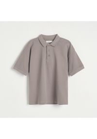 Reserved - T-shirt polo - Szary. Typ kołnierza: polo. Kolor: szary #1